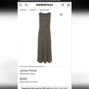 James Perse Sleeveless Maxi Dress - Olive size 3